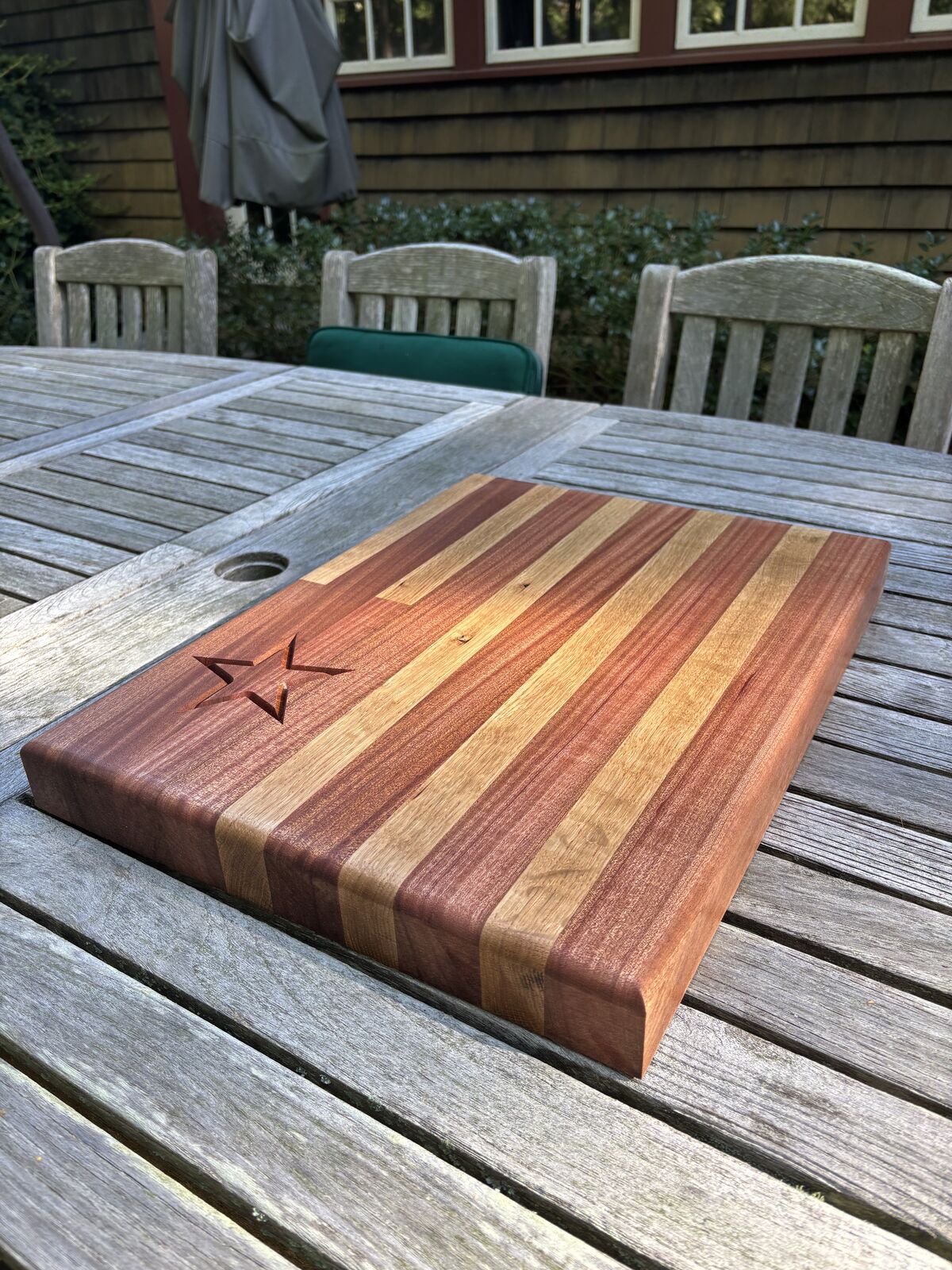 Star inlay cutting board
